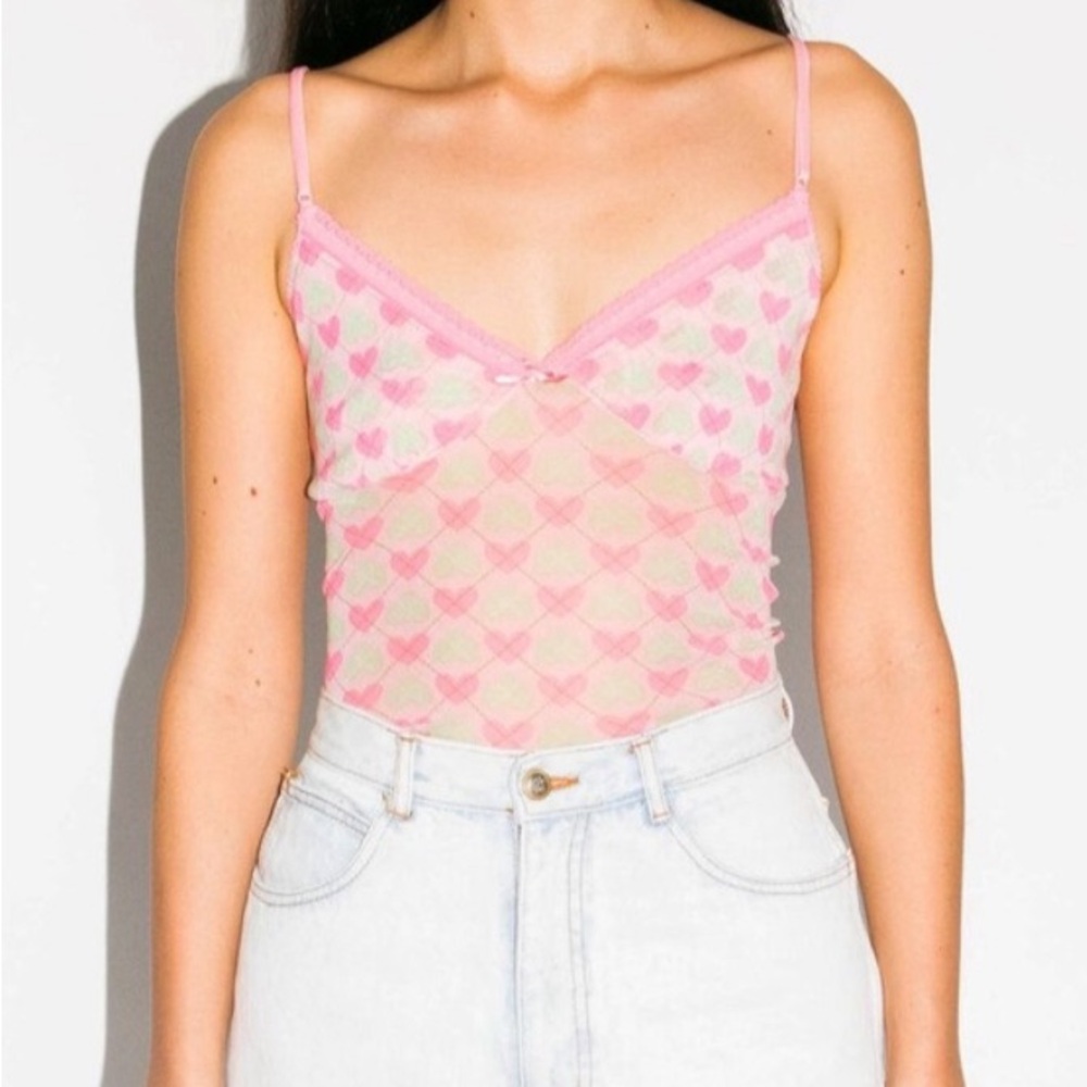 Vintage Pink Mesh Tank (XSmall)